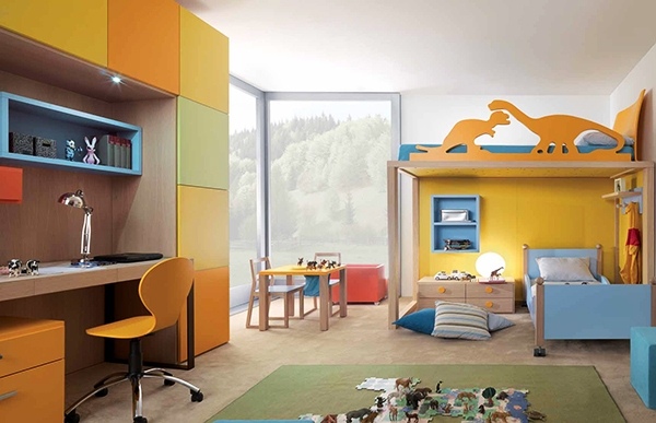 Mẫu10  ý tưởng thiết kế phòng ngủ đa màu sắc cho bé