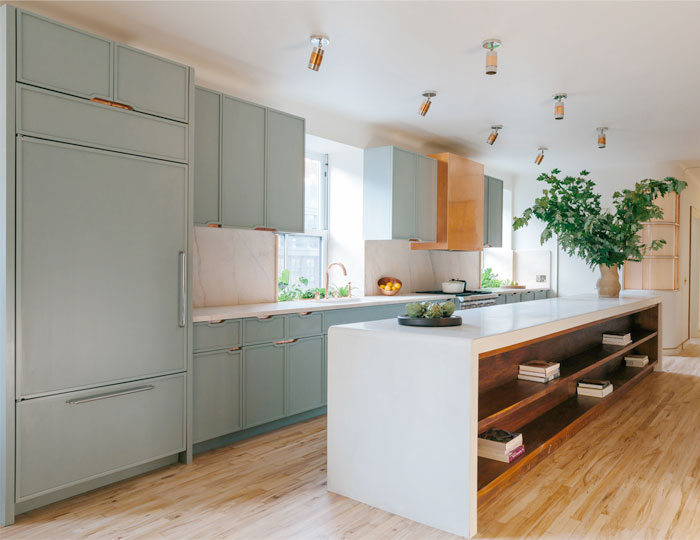phối hợp cây xanh trong nhà bếp