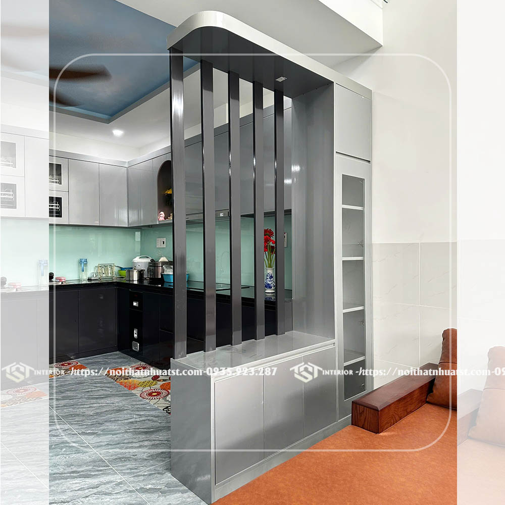 Tu bep nhua chu L TB33 ben Tu bep nhua chu L TB33 ben