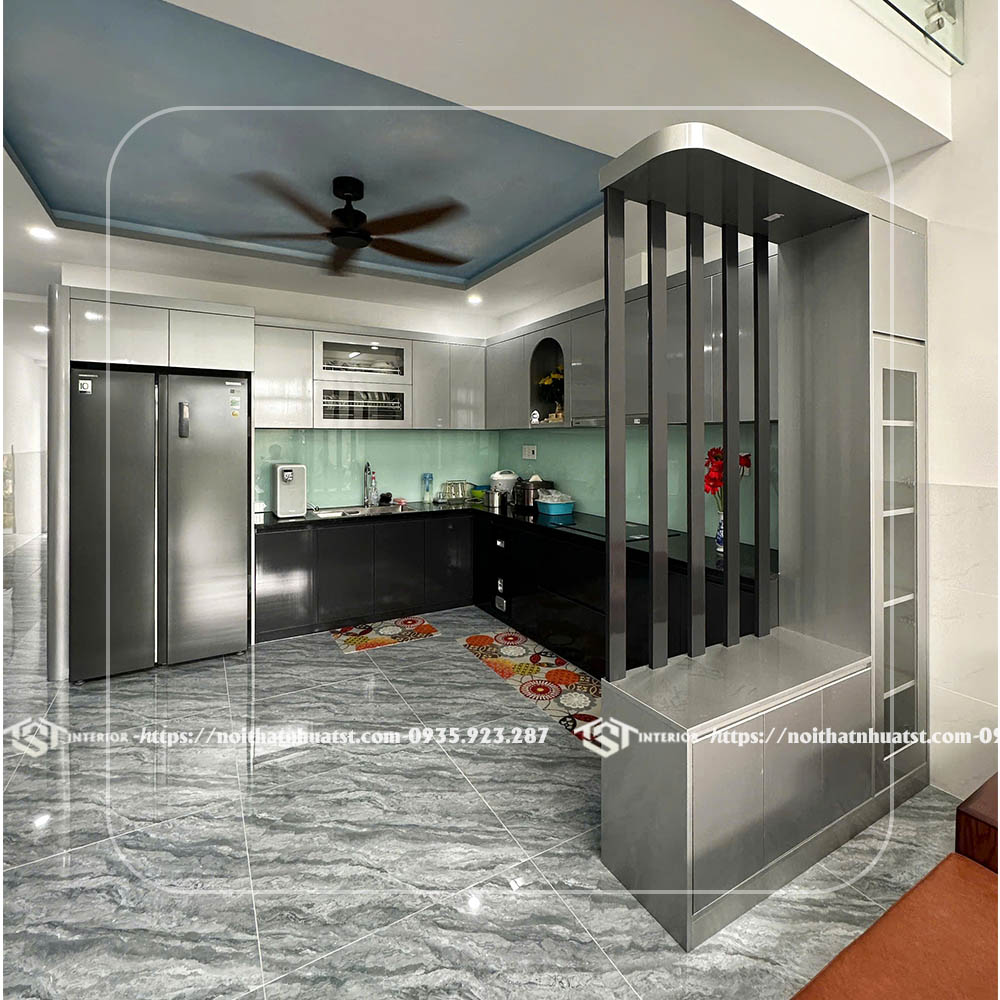 Tu bep nhua chu L TB33 re Tu bep nhua chu L TB33 re